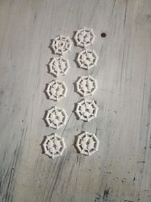Lego plate modified with bar frame octagonal white 10 pieces