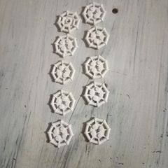 Lego plate modified with bar frame octagonal white 10 pieces
