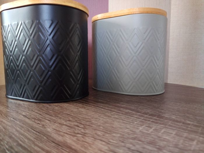 Set of x2 Kitchen Storage Tins
