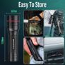 NEW SALE | LED Torch Rechargeable, 2 Pack Super Bright Adjustable Focus Flashlight, 3 Lighting Modes, Long Battery Life, Waterproof Pocket Size Torch for Power Cuts Image 2