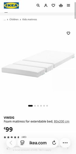 ikea kids bed sundvik - extendable