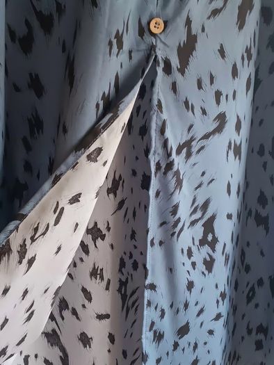 Animal Print front split skirt