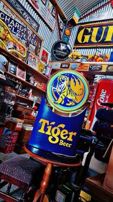 Rare Tiger Beer double sided pub light