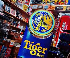 Rare Tiger Beer double sided pub light