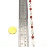 Vintage 925 Sterling Silver & Carnelian Love Hearts Bracelet Image 9