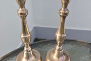 old brass candle stick holders
