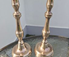 old brass candle stick holders
