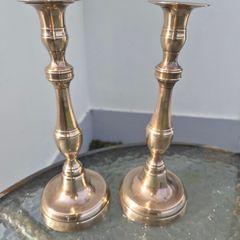 old brass candle stick holders