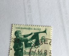 Rare WW2 German stamp - Hitler Youth (Bugler)