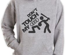 Don't Touch My Audi Carbon Fiber Hoodie Great Gift Present Idea For Audi Fans