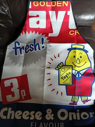 Mr Tayto Set. "Apron,Big Cushion Cover & Carrier Bag