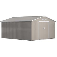 13 x 11ft Large Metal Storage Shed Sliding Doors