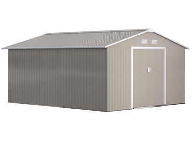 13 x 11ft Large Metal Storage Shed Sliding Doors