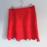 Pre Owned River Island Red Guipure Lace Mini Skirt Scalloped Hem Image 3