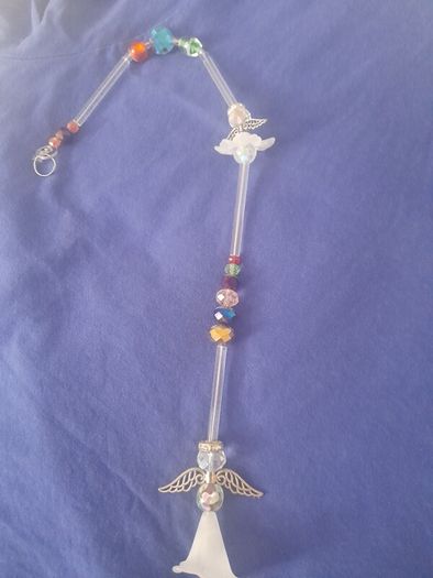 Hanging Large Crystal ball  tree of life chakra sun  catcher reflects all over room when caught with sun