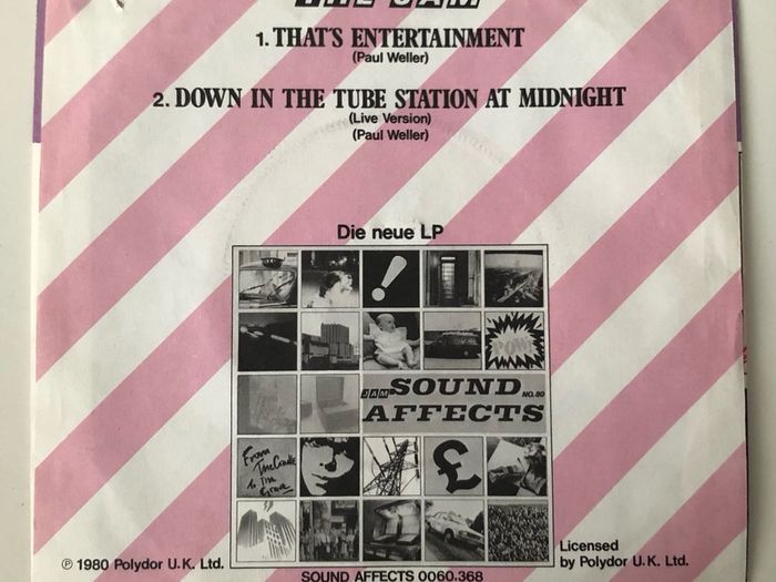 The Jam - That's Entertainment (1980) 7" Germany