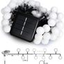 Solar String Lights, 12M/39Ft 120 LED Solar Fairy Garden Lights Multicolor Globe Lighting 8 Modes Waterproof Ball Solar Powered Lights for Garden Christmas Bedroom Wedding Festival Party Decoration Image 3
