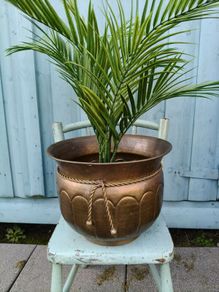 large Vintage Brass planter