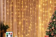 LED Curtain Lights, Window Curtain Fairy Twinkle Lights 3mx3m 300leds USB Operated 8 Modes Icicle LED String Lights with Remote &amp; Timer for Indoor Xmas Party Home Garden Decoration MULTIPLE COLOURS AVAILABLE, SEE PHOTOS (FREE POSTAGE)