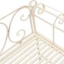 Garden Bench 132 cm Metal Antique White Image 4