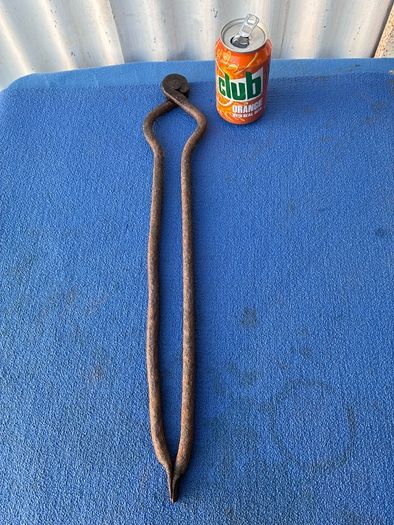 Antique fire tongs