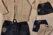 Next Blue Denim Skirt &amp; Gap wool cardigan