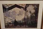 "The Gare St-Lazare" by Claude Monet - Framed Print