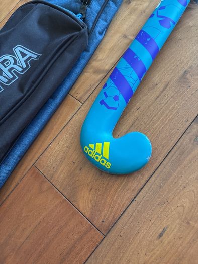 hockey stick and bag