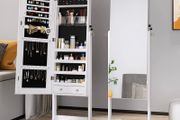 Jewelry Cabinet Standing Mirror Lockable Jewelry Armoire with Large Storage, 3 Angles Adjustable (FREE POSTAGE)