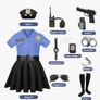 Girls police costume Image 2