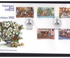 1982 Guernsey Christmas Commemorative Stamps First Day Cover (FDC)