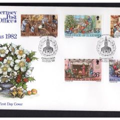 1982 Guernsey Christmas Commemorative Stamps First Day Cover (FDC)