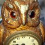 Rare Antique Cold Painted Bronze Clock in form of an Owl. The decorative dial sits in the owls belly and has wind up movement, Image 3