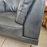 Real leather armchair dark grey very soft and comfortable Image 3