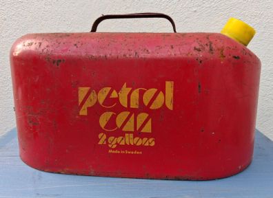 Vintage metal 1950s petroleum 2 gallon can
