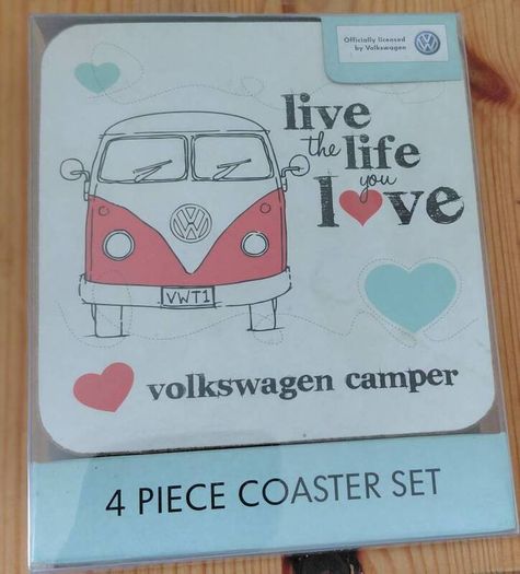 Official Volkswagen Campervan 4 Piece Coaster Set