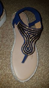 Zanni & Co Royal Blue/Navy Bling Sandals