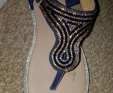 Zanni & Co Royal Blue/Navy Bling Sandals