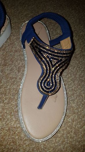 Zanni & Co Royal Blue/Navy Bling Sandals