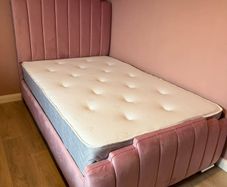 Double & King Size Bed Frame With Mattress Opt
