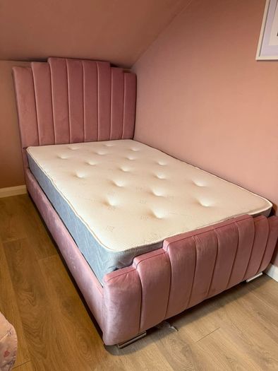 Double & King Size Bed Frame With Mattress Opt
