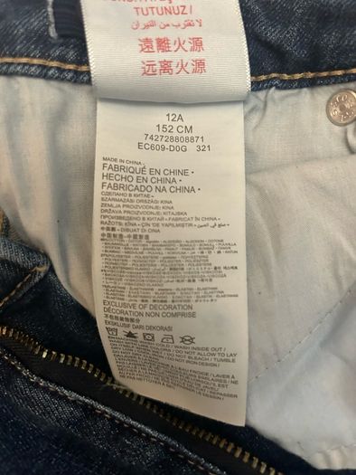 Boys Levi's 510 jeans, straight leg, age 12