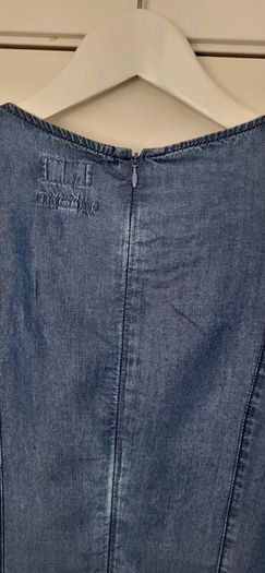 Esprit denim style dress with embroidery detail Sz S ( Fit 8-10 UK)