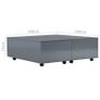 Coffee Table High Gloss Grey 100x100x35 cm Image 7