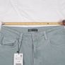 Zara Muted Green Blue Raw Frayed Hem Slim Fit Cropped Jeans 14UK/42EU Image 8