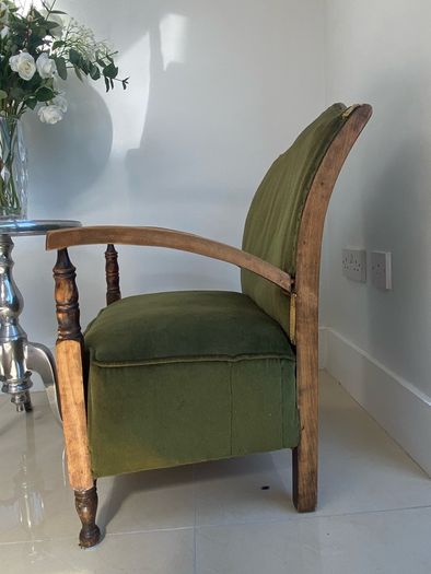 Vintage 1920/30s oak bedroom chair