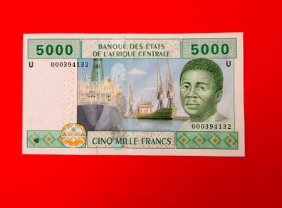 Central African States  5000   Francs  2002   ( U  )  CAMEROON  Pick 109   ( Uncirculated )109