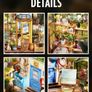 Greenhouse, DIY Miniature House Kits, Cathy's Flower House Advanced Level, 7.5 Hours, Wooden Dollhouse, Glue Free, Stress Relief Handmade Craft Kits, Birthday Gift for Women Image 2