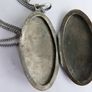 Vintage Hallmarked Extra Large Sterling Silver Decorative Oval Locket & Chain L-18" - 11,50g Image 4
