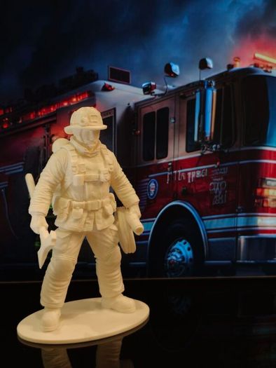 3D Printed Firefighter Figurine